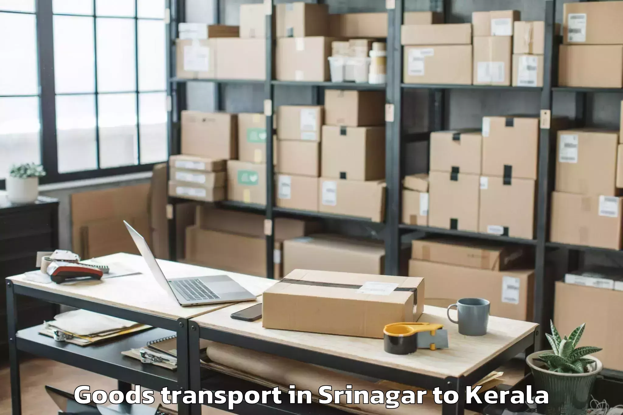 Easy Srinagar to Thrissur Goods Transport Booking